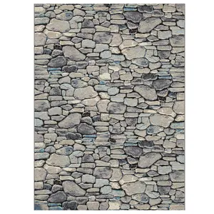 Grey Outdoor Rug, Abstract Stain-Resistant Rug For Decks Patio Garden Balcony, Modern Outdoor Area Rug-200cm X 285cm