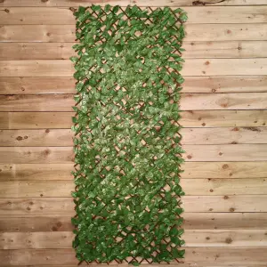 100cm x 200cm Artificial Fence Garden Trellis Privacy Screening Indoor Outdoor Wall Panel   Beech Leaf