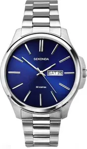 Sekonda Jones Men's Blue Dial Stainless Steel Bracelet Watch