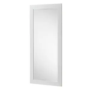 Madge Glass Wall Mirror Gloss White / 74.5cm H x 102.5cm W