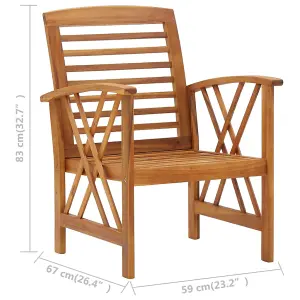 Berkfield Garden Chairs 2 pcs Solid Acacia Wood