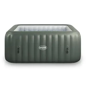 Wave Pacific, 6-Person Inflatable Hot Tub, Integrated Heater, Sage