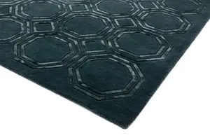 Wool Handmade , Luxurious , Modern , Geometric Rug For Living Room and Bedroom-120cm X 170cm