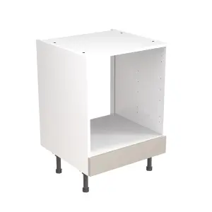 Kitchen Kit Oven Housing Base Unit 600mm w/ J-Pull Cabinet Door - Ultra Matt Light Grey