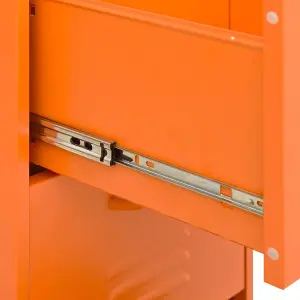 Berkfield Storage Cabinet Orange 42.5x35x101.5 cm Steel