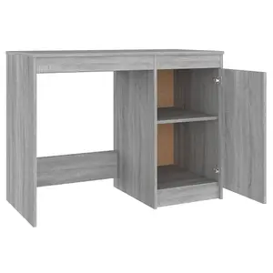 Berkfield Desk Grey Sonoma 100x50x76 cm Engineered Wood