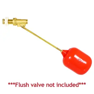 SPARES2GO 4 1/2" Toilet Float Plastic Cylinder Cistern Water Tank Ballcock Flush Valve (5/16" BSW Brass Thread)