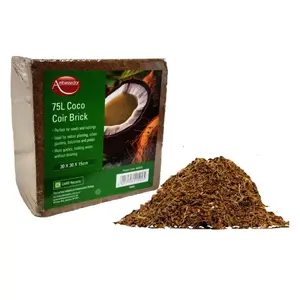 75L Coco Coir Brick Multi Purpose Potting Compost Compressed Peat Free