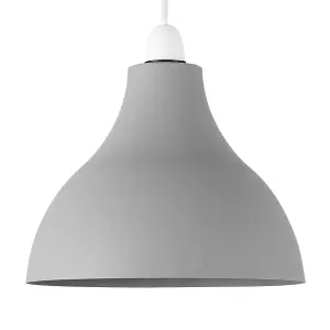 ValueLights Dexter Retro Style Grey Cement Stone Effect Ceiling Pendant Light Shade