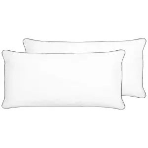 Set of 2 Pillows PELISTER Japara Cotton Low 40 x 80 cm White