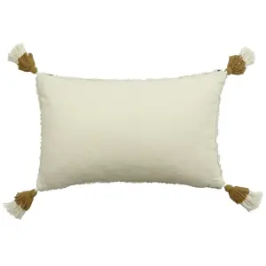 furn. Atlas Global Tufted Cotton Feather Filled Cushion