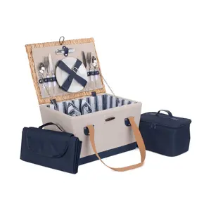 2 Person Nautical Theme Fitted Picnic Hamper