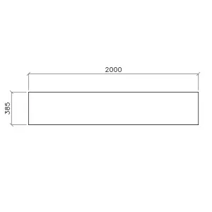 Matt Wood Oak effect Round edge Chipboard & laminate Worktop (T) 2.2cm x (L) 200cm x (W) 38cm