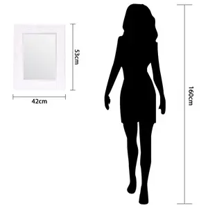 Andrews Flat Wall Mirror White Matte / 42cm x 53cm W