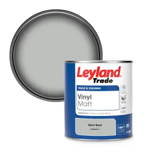 Leyland Trade Vinyl Matt Walls & Ceilings Emulsion Paint Silver Band (PPG0995-3) 1L