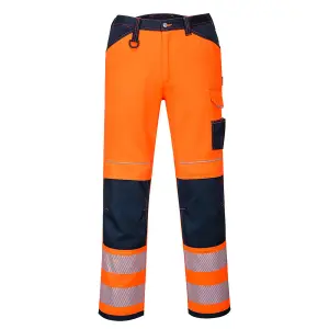 Portwest PW3 Hi-Vis Work Trousers Orange/Black & Knee Pads -30R