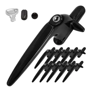 Yale Sparta Cockspur Window Handle (10 Pack) - Black, Left, 9mm