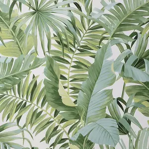 Maui Leaf Wallpaper Green Fine Decor FD42850