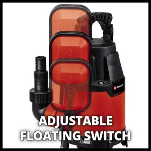 Einhell Dirty Water Pump 9500l/h 330W Universal Connection Adjustable Float GC-DP 3325 10m Power Cord