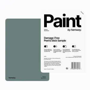 Hemway Chalk Paint Matt A5 Sample, Sea Green, Peel & Stick Swatch For Interior Walls Wood