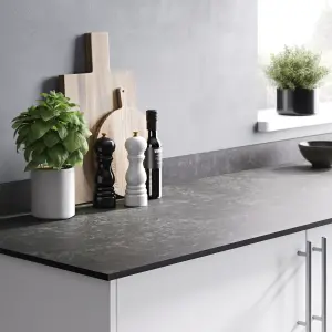 GoodHome 12mm Nepeta Matt Ceramic mineral Paper & resin Square edge Kitchen Worktop, (L)3000mm