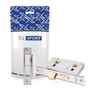 XFORT Polished Chrome Bathroom Lock 75mm