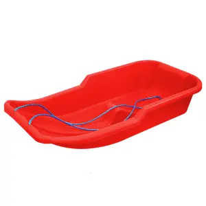 simpa Red Plastic Torpedo Speedstar Snow Sledge Toboggan - Set of 2