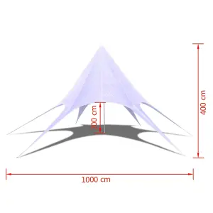 Berkfield Gazebo Hexagon Star Garden Pavilion 10m