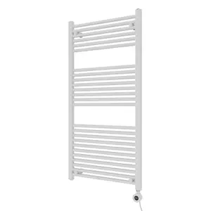 Agadon Grace Electric Towel Radiator - 1200 x 600 mm White - 600 W