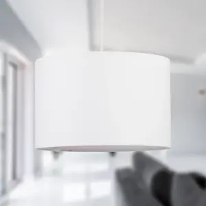 First Choice Lighting White 25cm Ceiling Light Shade