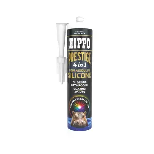 Hippo Prestige 4 in 1 Silicone Sealant - Jet Black