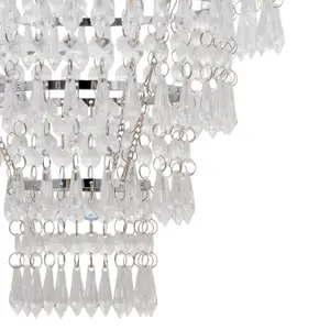 First Choice Lighting Chrome Tiered Chandelier Style Light Shade