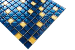 Glass mosaic on mesh for bathroom or kitchen 300mm x 300mm - Starry sky