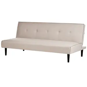 Beliani Retro Sofa Bed VISBY Beige