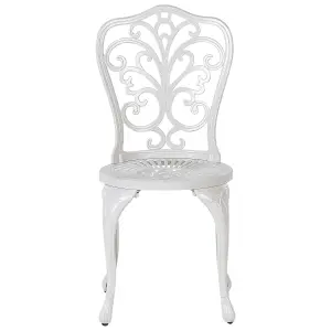 Set of 2 Garden Chairs TRIORA Metal White