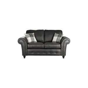 Cedar Lounge Black Sofa 2 Seater