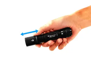 NightSearcher Zoom 1000R, Pocket Sized Spot-to-Flood Rechargeable Torch, 1000 Lumens