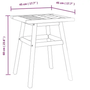 Berkfield Side Table 45x45x60 cm Solid Wood Acacia