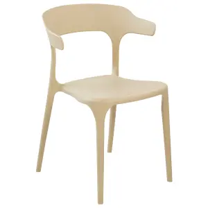 Set of 8 Dining Chairs GUBBIO Sand Beige