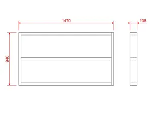 Wooden shed bases 5x3 (W-147cm x D-94cm), made of 38mm x 140mm