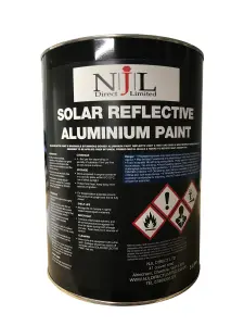 Njl Direct Aluminium Solar Reflective Roof Coat Paint, Protects Felt, Bitumen, Metal 5L