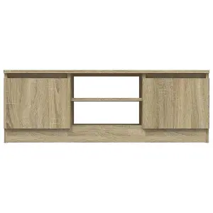 Berkfield TV Cabinet with Door Sonoma Oak 102x30x36 cm