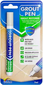 Grout Pen - Designed for restoring tile grout in bathrooms & kitchens (Winter Grey)