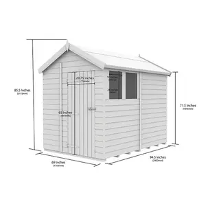 DIY Sheds 6x8 Apex Shed - Double Door Without Windows