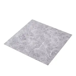 24Pcs Marble Texture Self-adhesive PVC Flooring Tile Square Flooring Tile