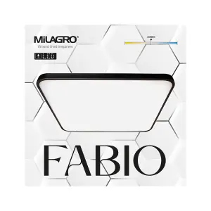 Milagro Fabio LED Ceiling Lamp  Black 35W(200W) 47cm Great Value Stylish Lifetime Light Source