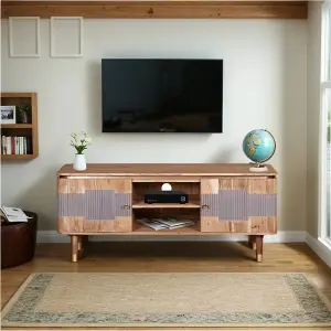 Wilton TV Unit - Acacia Wood - L40 x W145 x H60 cm