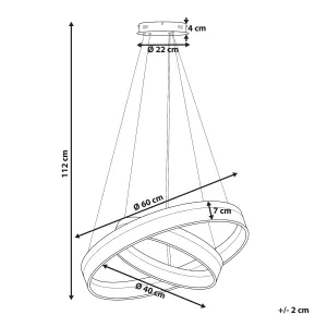 Metal LED Pendant Lamp White PUZI