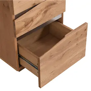 Camelia Wooden Computer Desk With 3 Drawers In Knotty Oak