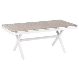 Garden Table Engineered Wood White FANES